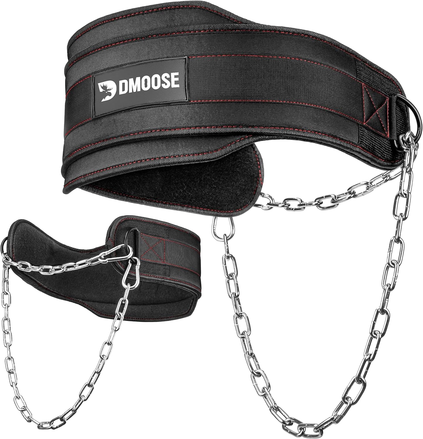 Dip Belt for Weight Lifting, Pullup, Squats & Dips - 36" Robust Steel Chain, Comfortable Neoprene Padding Supports 350Lbs - Gym Weight Belt for Strength Training Workout & Weightlifting