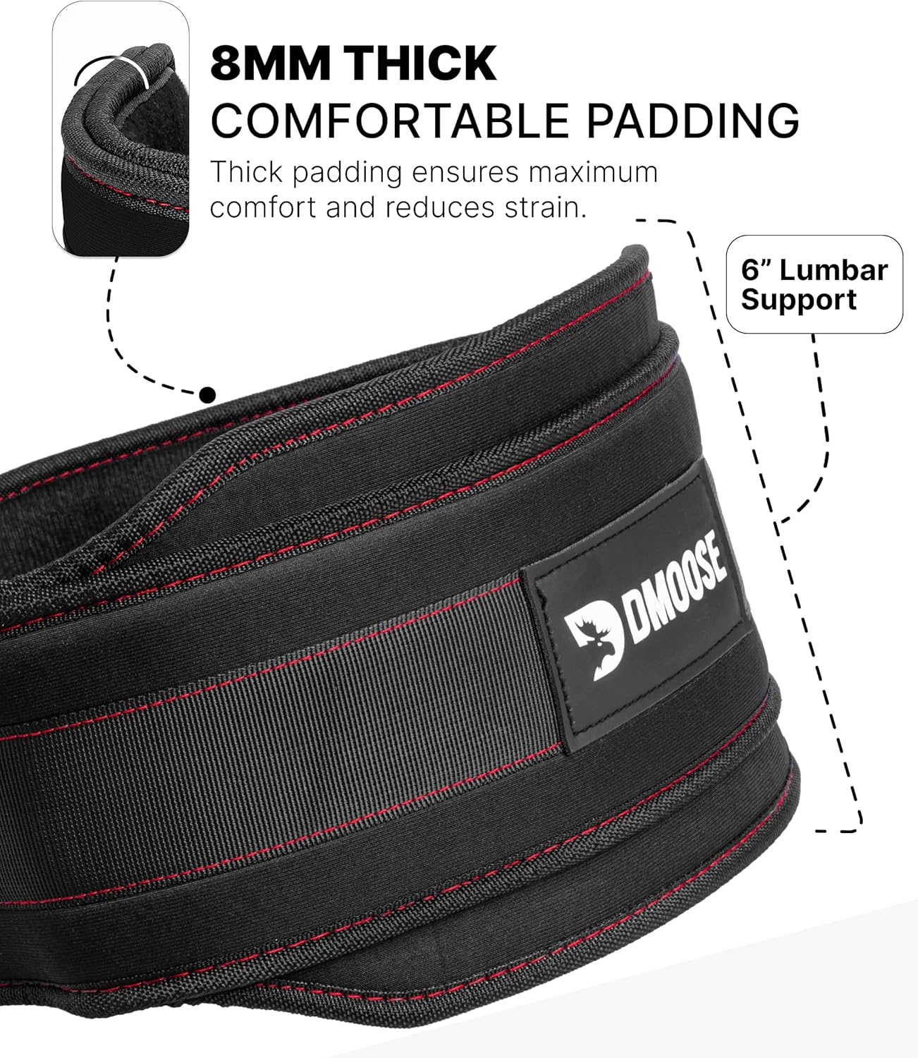 Dip Belt for Weight Lifting, Pullup, Squats & Dips - 36" Robust Steel Chain, Comfortable Neoprene Padding Supports 350Lbs - Gym Weight Belt for Strength Training Workout & Weightlifting